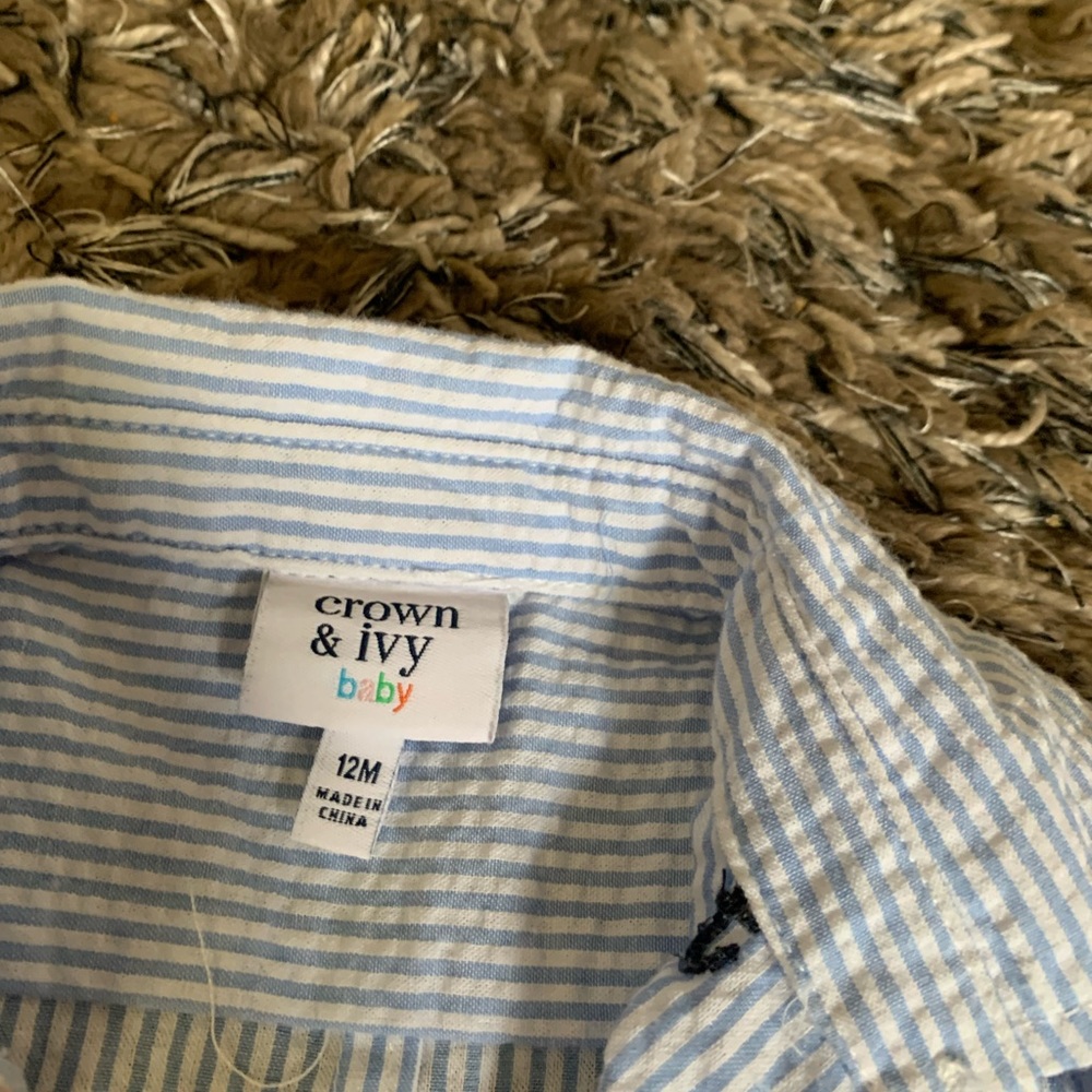 Crown and Ivey baby seersucker jumper